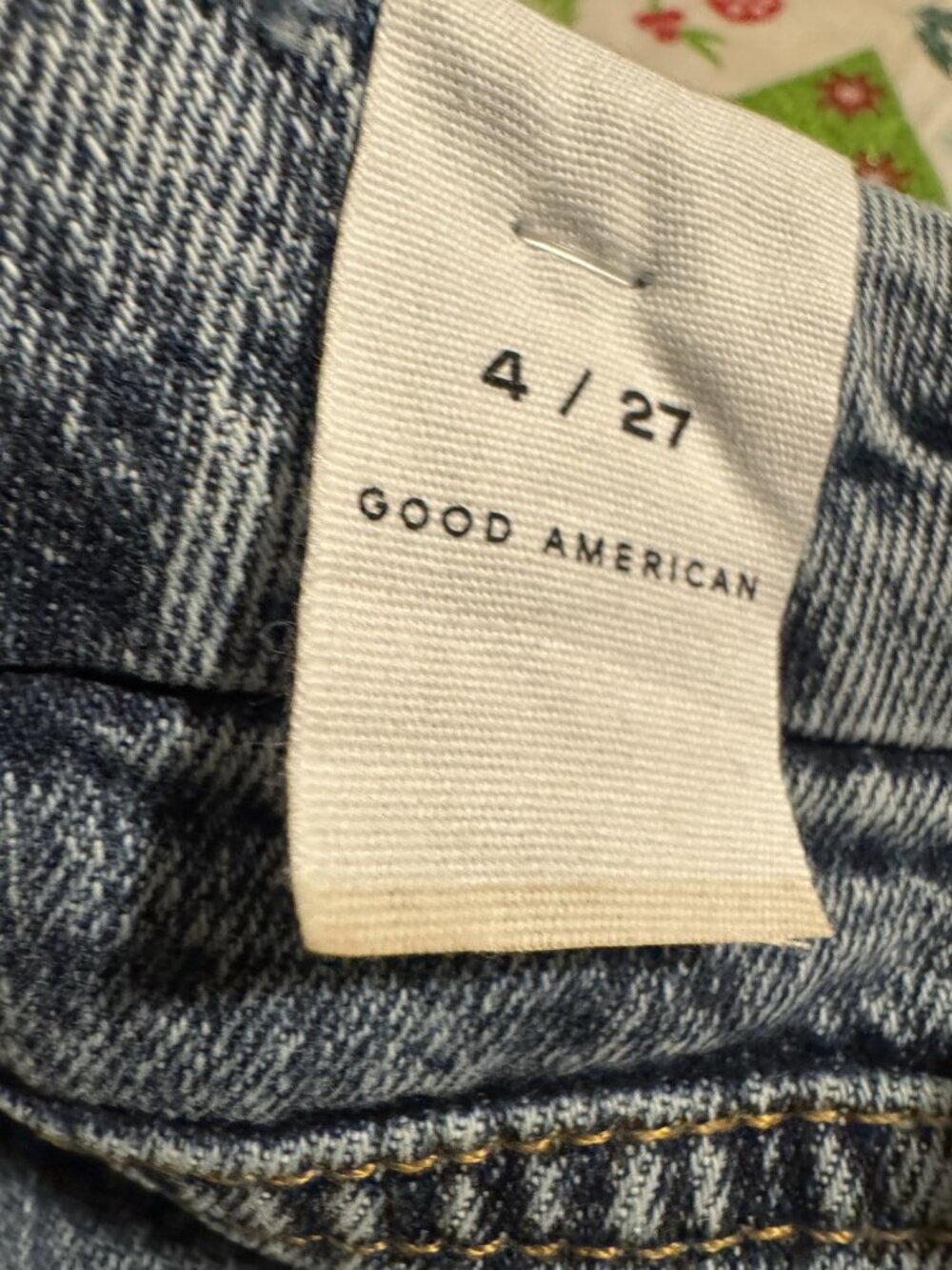 Good American Good Classic High Rise Skinny Fit Distressed Jeans Indigo 4/27 - Picture 4 of 6